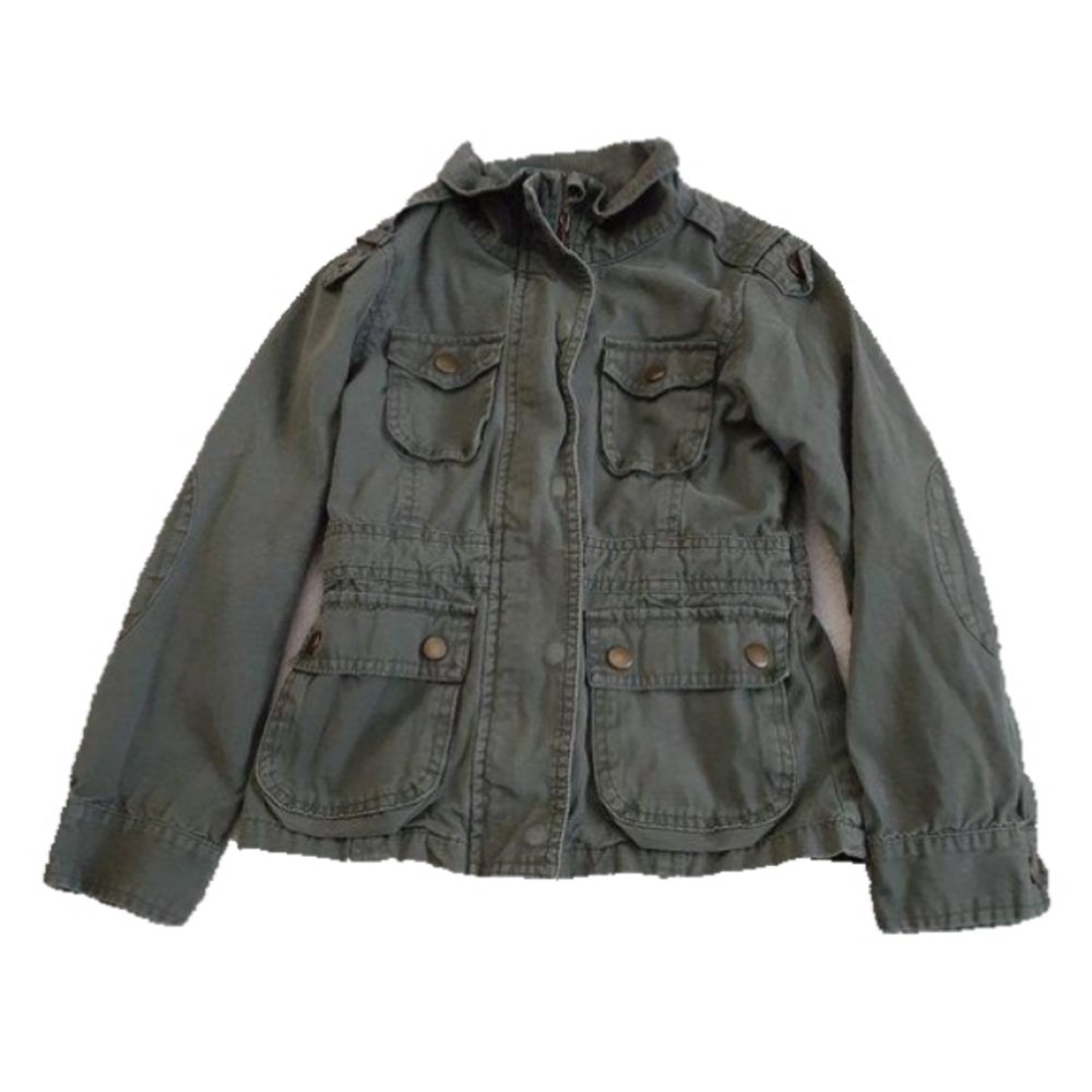 Joe Fresh Girls Army Green Military Jacket Size Small
